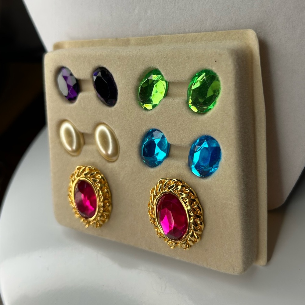 VTG Kenneth Jay Lane Interchangeable Clip Earrings